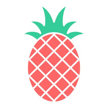 ananas meyve ikonu vektör illüstrasyon tasarımı