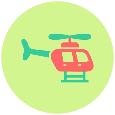 Helikopter. Web simgesi basit illüstrasyon