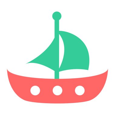 Yelkenli. Web simgesi basit tasarım