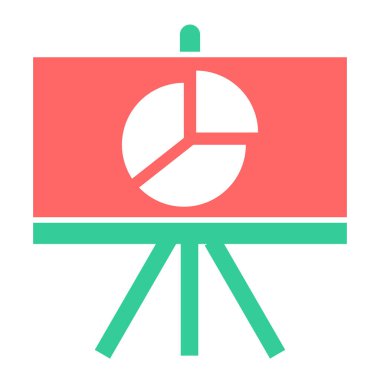 Sunum tahtası simgesi vektör illüstrasyonu