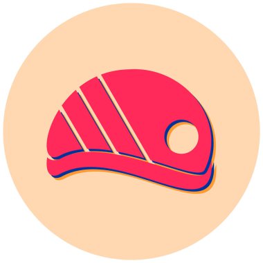 Beyzbol kaskı ikonu. vektör illüstrasyonu