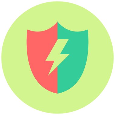 Güvenlik. Web simgesi basit illüstrasyon