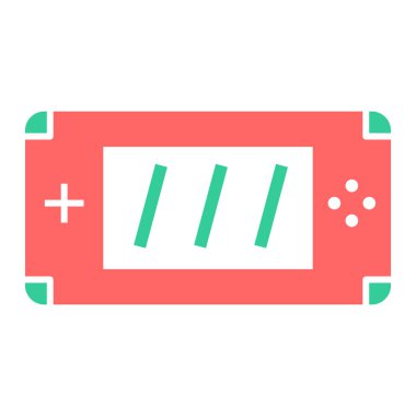 Video oyunu joystick simgesi, basit vektör illüstrasyonu