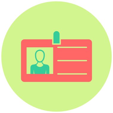 Basın kartı. Basit illüstrasyon