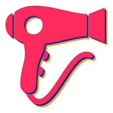 Saç kurutma makinesi ikonu. vektör illüstrasyonu