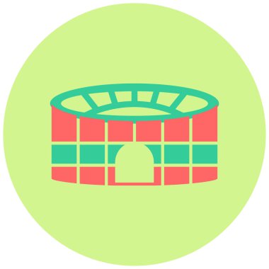 Stadyum. Web simgesi basit illüstrasyon