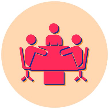 İş görüşmesi simgesinin vektör illüstrasyonu