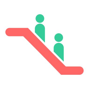 Yürüyen merdiven. Web simgesi basit illüstrasyon