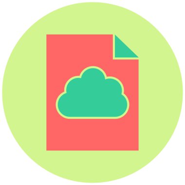 Bulut dosyası. Web simgesi basit illüstrasyon