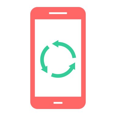 cep telefonu düz simgesi, vektör illüstrasyonu