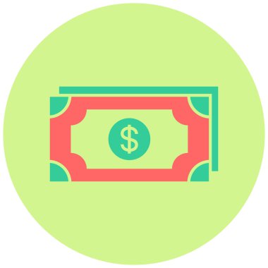 Dolar. Web simgesi basit illüstrasyon