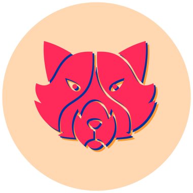 Köpek. Web simgesi basit illüstrasyon