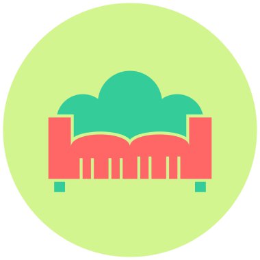 Kanepe. Web simgesi basit illüstrasyon