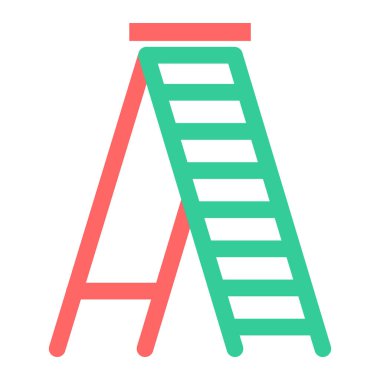 Merdiven. Web simgesi basit illüstrasyon