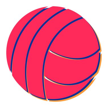 basketball ball icon. outline illustration of volleyball vector symbol for web
