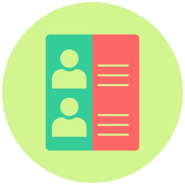 Arkadaş Listesi. Web simgesi basit illüstrasyon