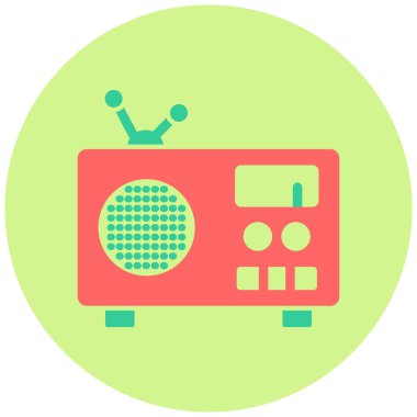 Radyo. Web simgesi basit tasarım