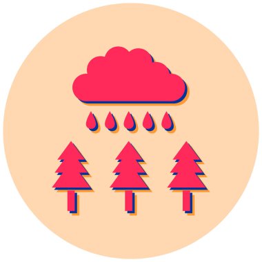 Hava durumu. Web simgesi basit illüstrasyon