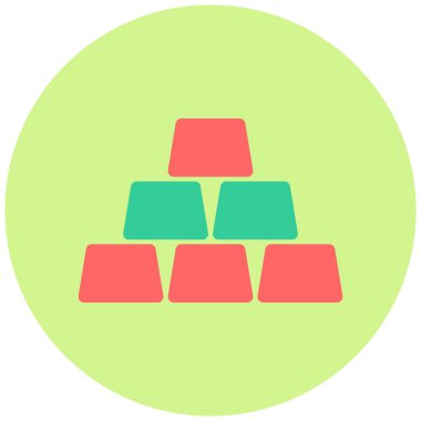 altın külçelerini kutsal kişilerin resmi, vektör çizim