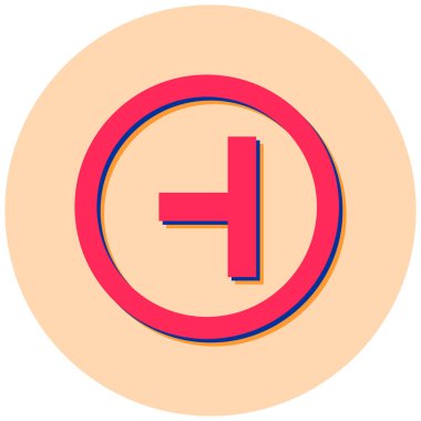 Yol tabelası. Web simgesi basit illüstrasyon