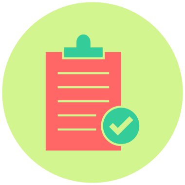 Kontrol listesi. Web simgesi basit illüstrasyon