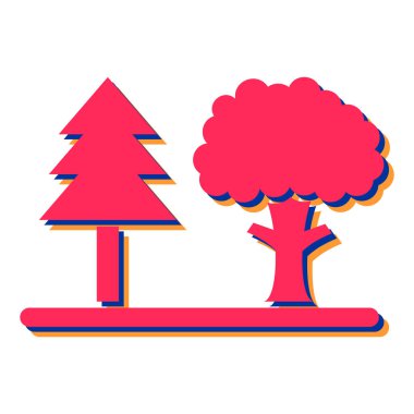 ağaç simgesi vektör illüstrasyonu