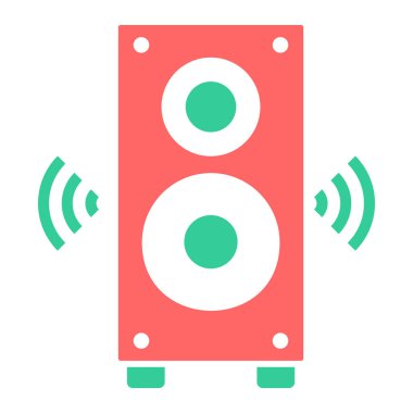 Konuşmacı. Web simgesi basit illüstrasyon