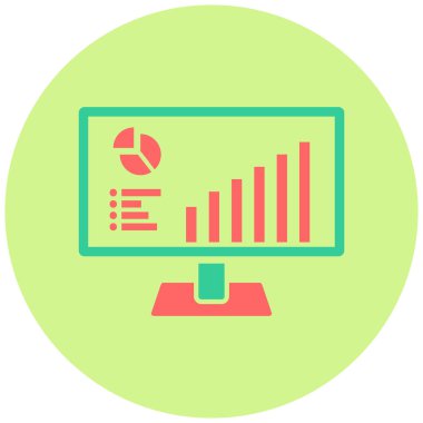 Analizler. Web simgesi basit illüstrasyon