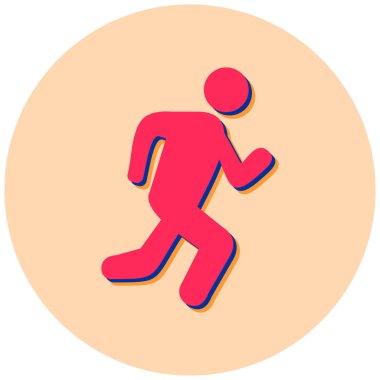 Çalışan adam simgesi vektör illüstrasyonu