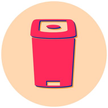 Çöp kutusu vektör illüstrasyonuName