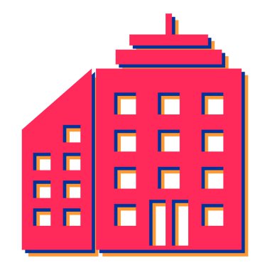 Bina simgesi. vektör illüstrasyonu