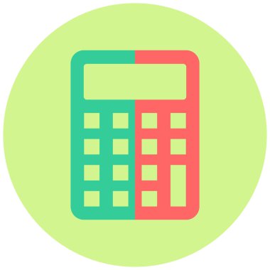 Hesap makinesi modern simgesinin vektör çizimi 