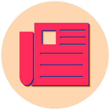 Kitap. Web simgesi basit illüstrasyon