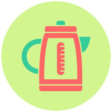 Kettle simgesi, vektör illüstrasyonu