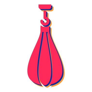 Boks eldiveni ikonu. Beyaz arkaplanda spor vektör çizimi çizimi