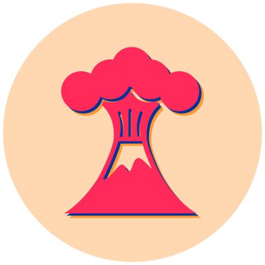 Volkan simgesinin vektör illüstrasyonu