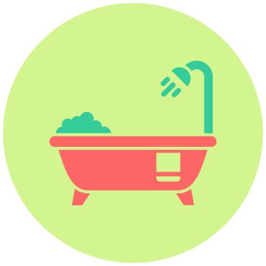 Banyo modern simgesinin vektör illüstrasyonu 