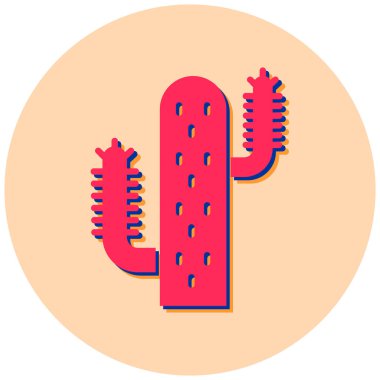 bir kaktüs ikonunun güzel vektör çizimi