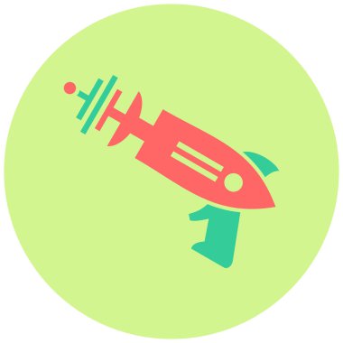 Uzay silahı. Web simgesi basit illüstrasyon