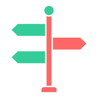 İşaret levhası Web simgesi basit illüstrasyon