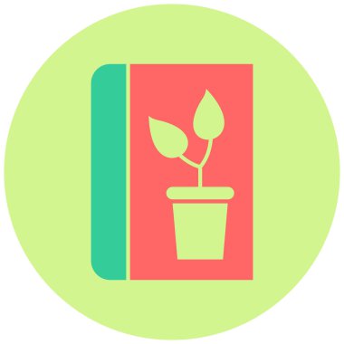 Bitkiler Kitabı simgesinin vektör illüstrasyonu