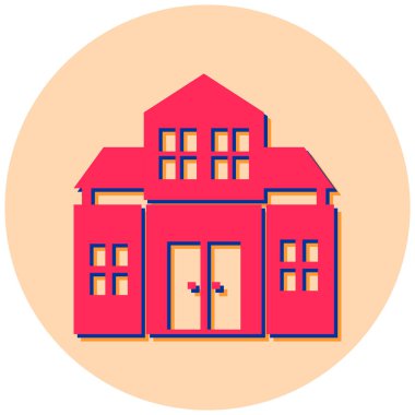 Ev. Web simgesi basit illüstrasyon