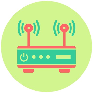 Kablosuz. Web simgesi basit illüstrasyon