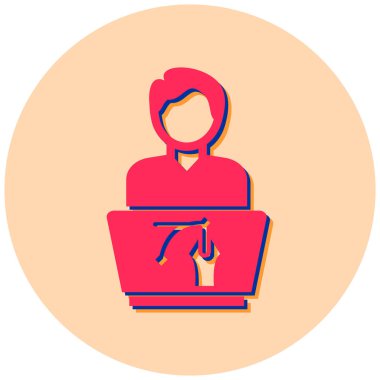 Laptop, iş, eğitim, yönetim, kişi, avatar, insanlar, çalışanlar, masa,