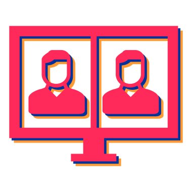 Bir kadın ve kadının vektör çizimi