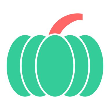 Cadılar Bayramı balkabağı ikonu. Web için meyve vektör simgelerinin özet çizimi