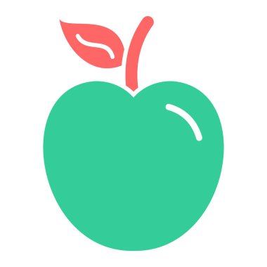 elma ikonu vektör illüstrasyonu