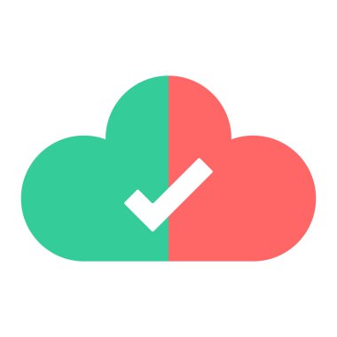 Bir bulut simgesinin vektör illüstrasyonu