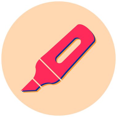 Kalem. Web simgesi basit illüstrasyon