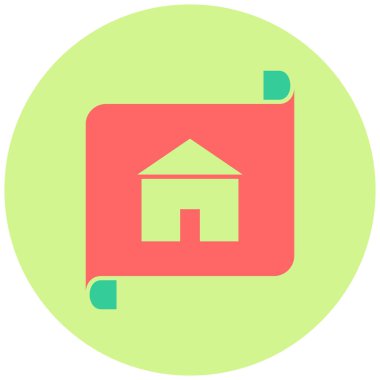 Ev. Web simgesi basit illüstrasyon